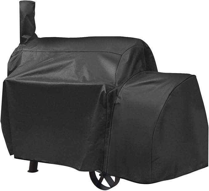 SunPatio Offset Smoker Cover, Outdoor Heavy Duty Waterproof Grill Cover by SunPatio