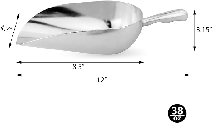 New Star Foodservice 34561 One-Piece Cast Aluminum Round Bottom Bar Ice Flour - Image 2