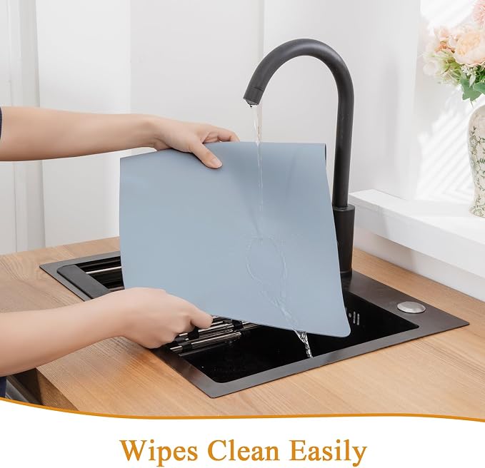SHACOS Placemats Set of 6 Faux Leather Waterproof Leakproof Wipeable PU - Image 6