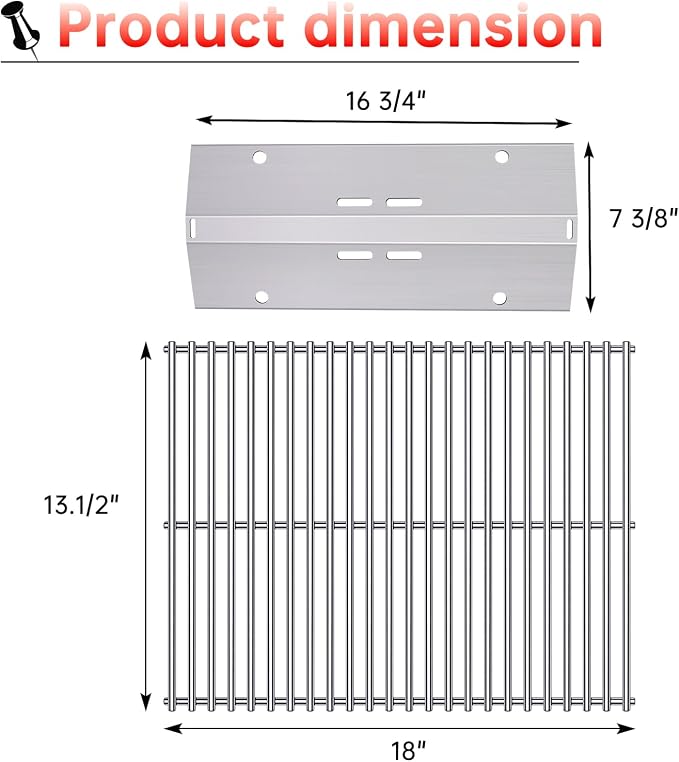 BBQ Grill Grates Replacement for Cuisinart Gas Grill CGG-200, CGG-240 - Image 3