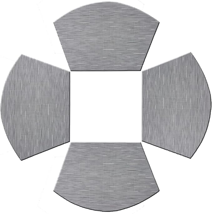 PIGCHCY Wedge Shaped Placemats for Dining Table Cross-Weave Washable Vinyl - Image 5