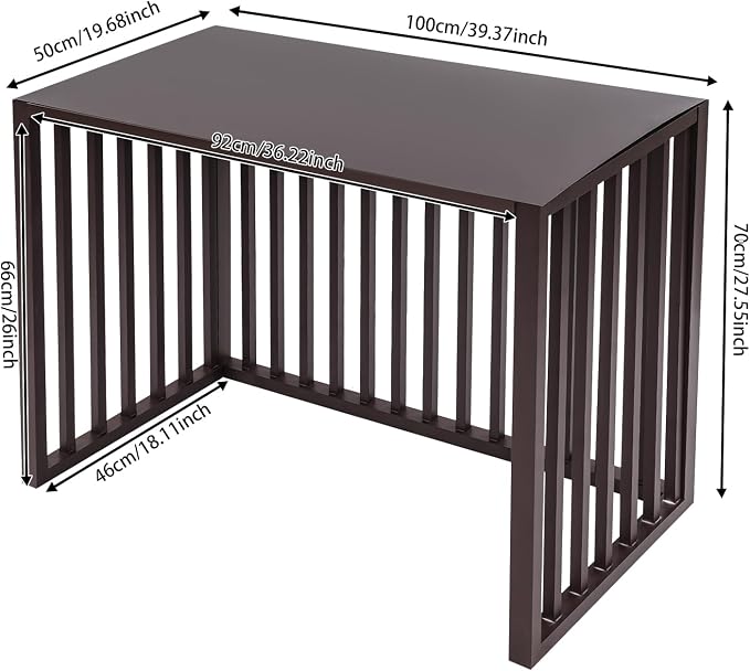 Air Conditioner Fence with Top Cover, 4 Panels 39.4 "L x 19.7 "W x 27.6" H - Image 4