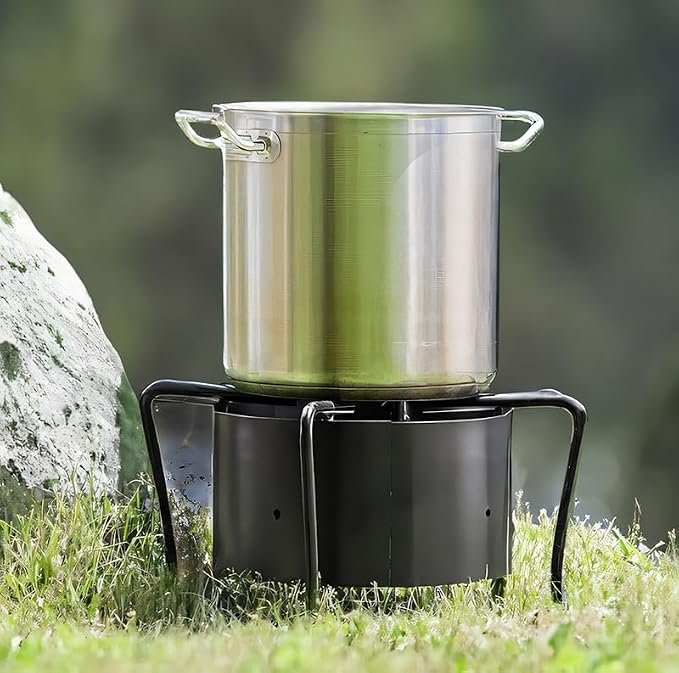 Portable Gas Stove with Hose Guard, Steel Heavy Duty Single Burner Outdoor - Image 2