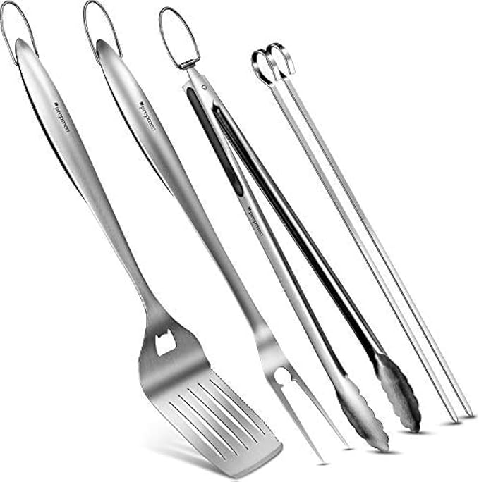 Barbecue Tool Set, 5-Piece Stainless Steel with Bottle Opener