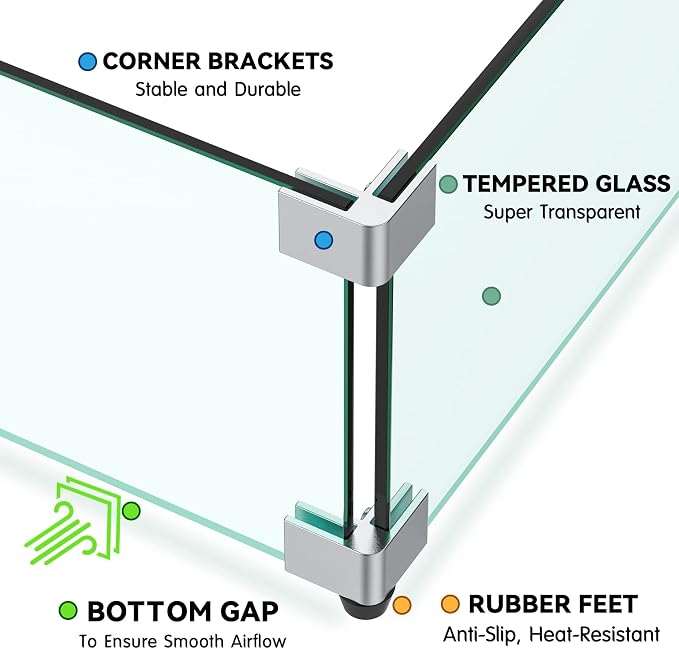 Skyflame Fire Pit Glass Wind Guard - Image 5