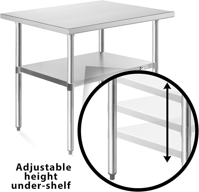 KUTLER Stainless Steel Table 24 x 36 Inches, NSF Heavy Duty Commercial Kitchen - Image 5