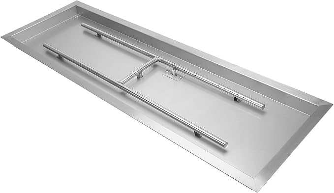 Stanbroil 48 x 14 Inch Rectangle Drop-in Fire Pit H-Burner Pan, Gas Fire Pit by Stanbroil