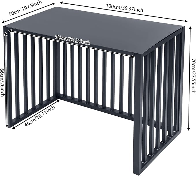 Air Conditioner Fence with Top Cover, 4 Panels 39.4 "L x 19.7 "W x 27.6" H - Image 4