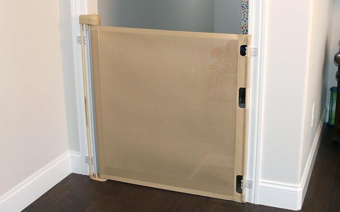 Retract-A-Gate 72" Café: The Original and only Made in USA Retractable Baby by SmartRetract