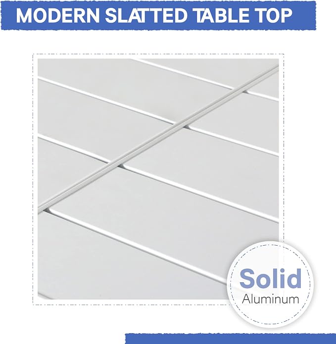 Soleil Jardin Aluminum Patio Extendable Dining Table, Adjustable Indoor Outdoor - Image 6