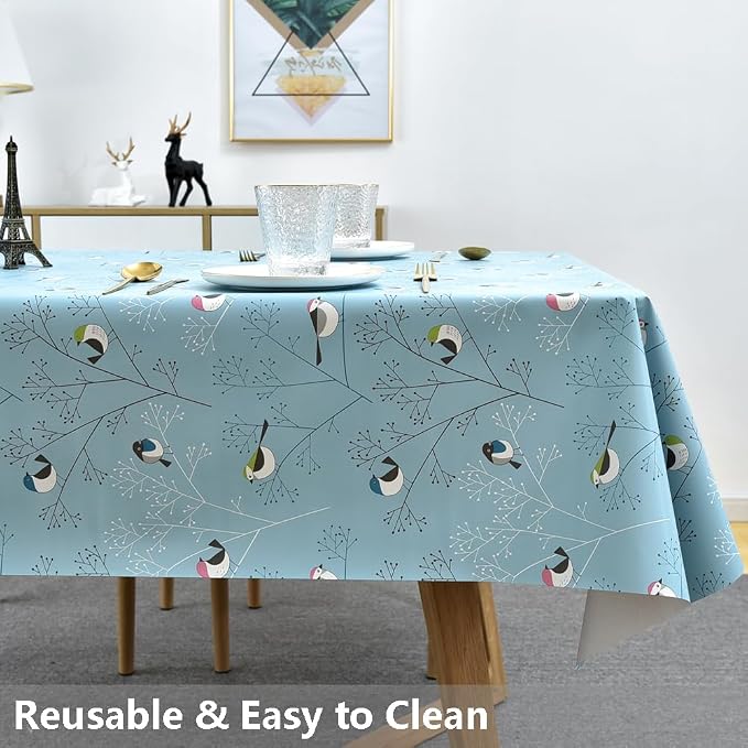 TruDelve Heavy Duty Vinyl Tablecloths Plastic Table Cloths Waterproof - Image 6