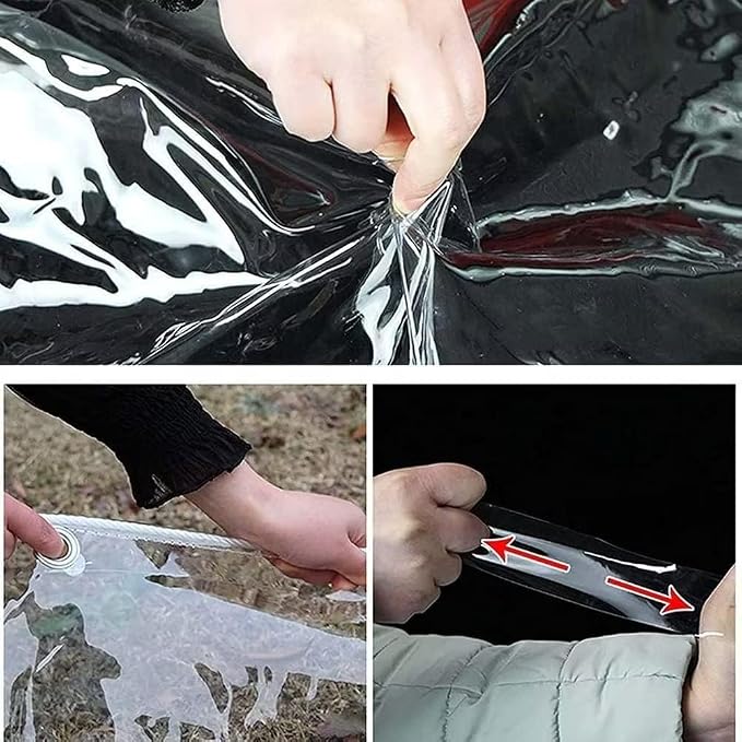 Clear Tarps Heavy Duty PVC, Transparent Tarp Durable Waterproof Dustproof - Image 6