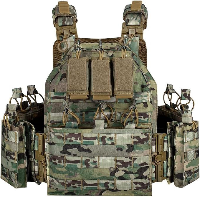 BOMTURN 1000D Tactical Vest for Men Quick Release Modular Vest Adjustable Vest by BOMTURNTACTICALEQUIPMENT