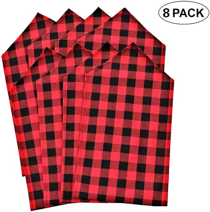 8 Pack Buffalo Check Table Runners Plaid Table Runner - Image 2