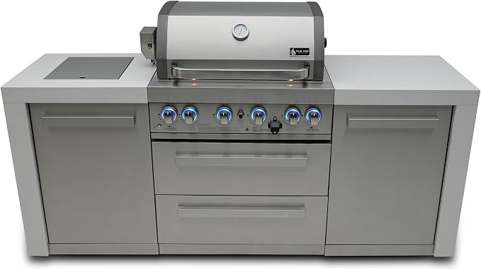 Mont Alpi MAi400-D 4-Burner 78000 BTU Deluxe Stainless Steel Outdoor Kitchen by MontAlpi