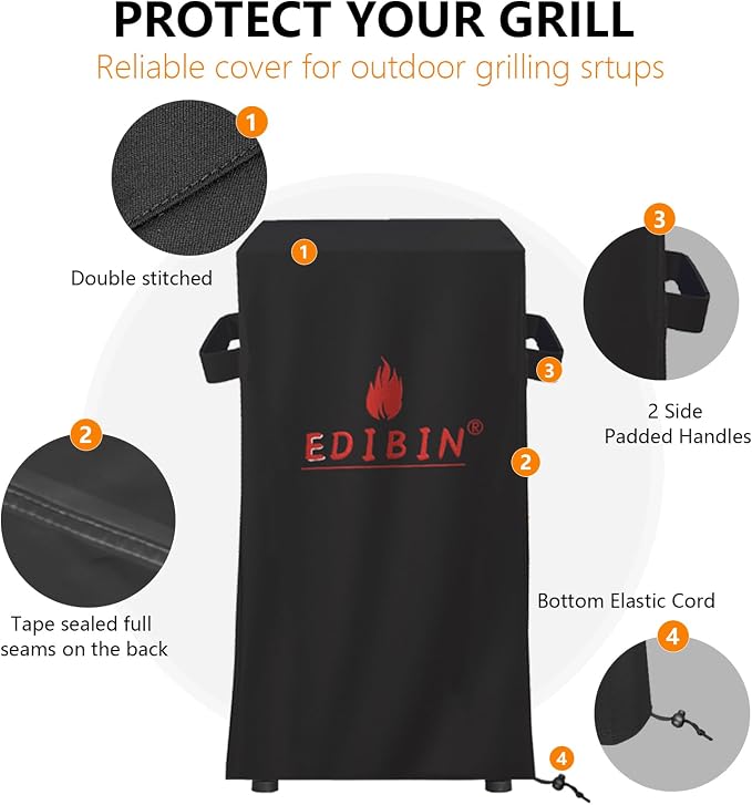 30 inch Grill Cover for Masterbuilt 30-inch Digital Electric Vertical BBQ Smoker - Image 7