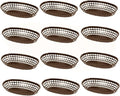 TrueCraftware- 9-3/8" Oval Fast Food Basket Brown Plastic Set of 12- Fry Fast by Unknown