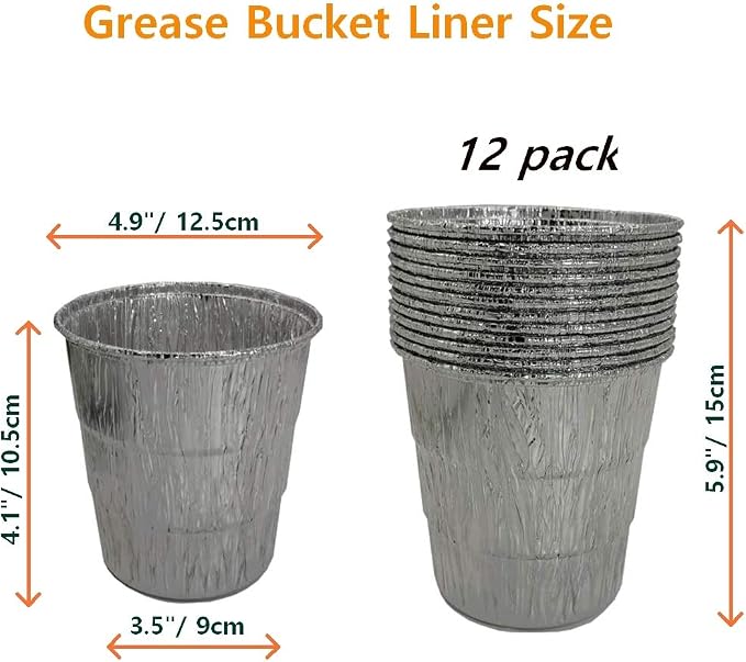 Drip Grease Bucket and 12-Pack Liners - Image 2