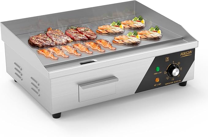 ROVSUN 22" Electric Countertop Flat Top Griddle, 1600W Electric Griddle by ROVSUN
