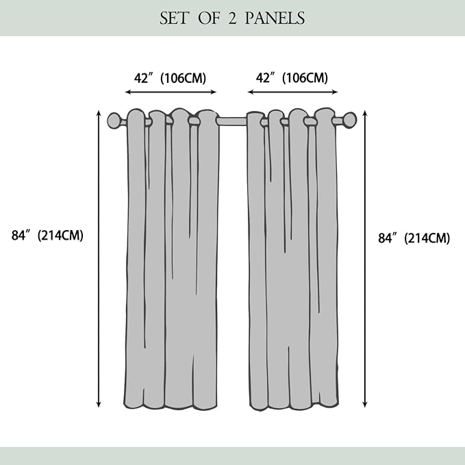 Nature Theme Outdoor Curtains for Patio Waterproof, Forest Pattern, UV and Fade - Image 6