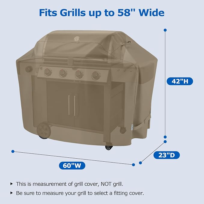 SunPatio Gas Grill Cover 60 Inch, Heavy Duty Waterproof Outdoor Barbecue Cover - Image 2