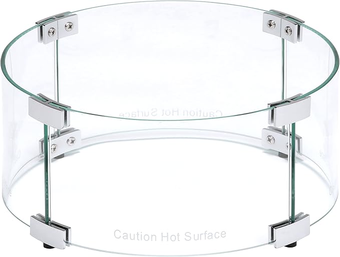 Celestial 14" x 6" Round Wind Guard, by CelestialFireGlass