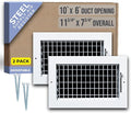 Fits 10x6 Duct Opening Steel Adjustable Air Supply Grille by Handua | Register by Handua