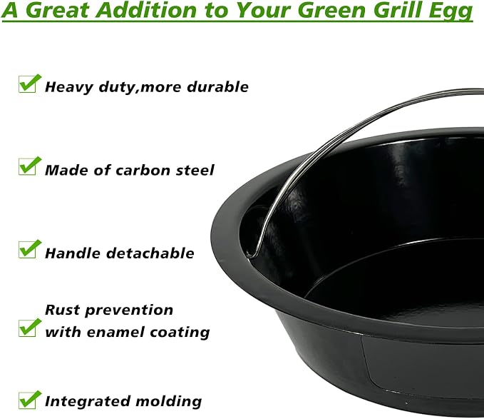 KAMaster Ash Can with Handle Compatible with XL Big Green Egg, Charcoal Ash - Image 6