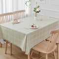 TruDelve Vinyl Tablecloth Sage Green Plastic Table Cloth Rectangle Table Spring by TruDelve