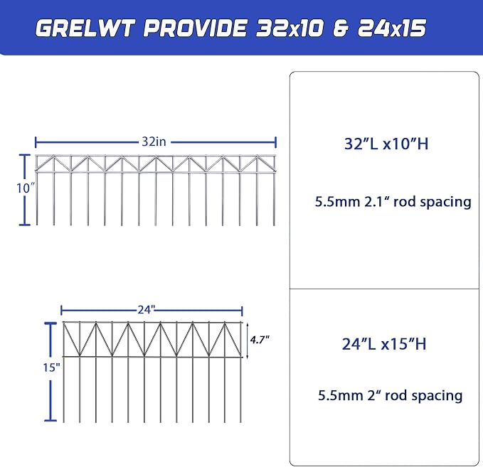 10 Pack 24" L x 15" H Animal Barrier Fence, Underground No Dig Fence Patented - Image 4