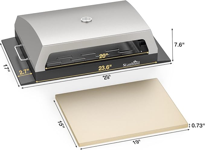 Stanbroil Outdoor Pizza Oven for Blackstone 22" 28" 36" Flat Top Gas Grill - Image 2