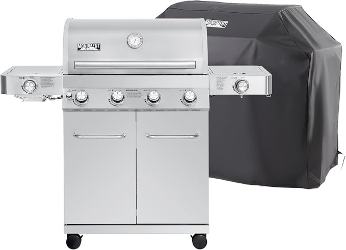 Monument Grills Larger 4-Burner Propane Gas Grills Stainless Steel by MonumentGrills