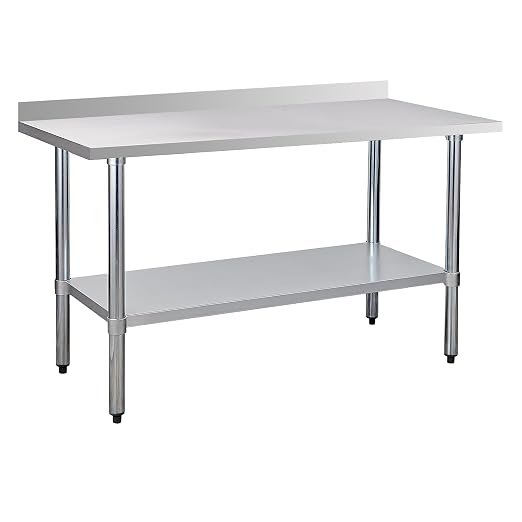 Stainless Steel Work Table 24 x 60 Inch, NSF Commercial Prep Table by OKEYOLIVE