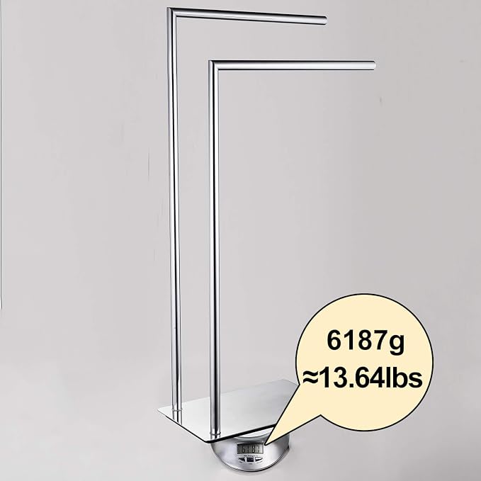 Freestanding Double Towel Racks Bathroom Accessories Towel Holder Stand on - Image 4