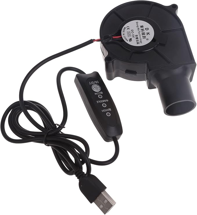 Upgraded BBQ Blower Fan Oil-Bearing Motor Adjustable 3Gear Speed Air Blower - Image 7