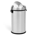 GarveeHome 17 gal/65 L Swing Top Trash Can, Stainless Steel Rubbish Bin by GarveeHome
