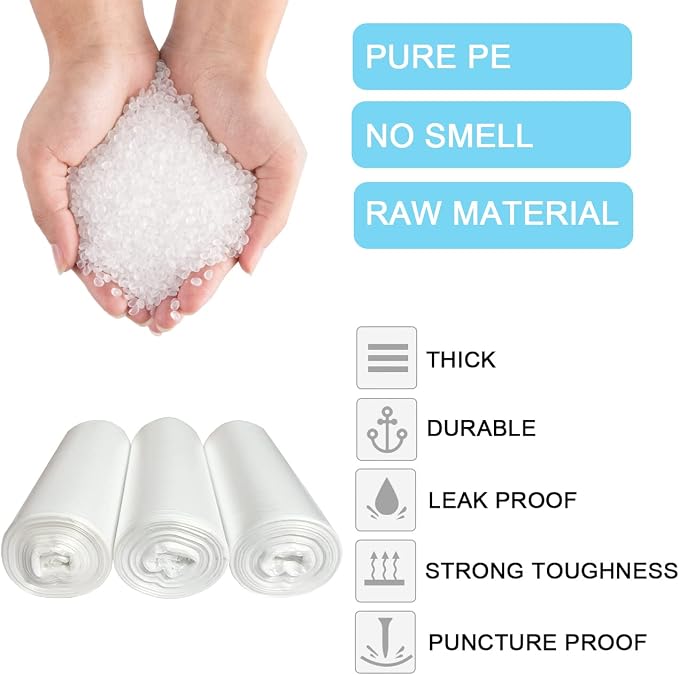 1.2 Gallon Small Trash Bags, 4.5 Liter Trash Can Liners Garbage Bags - Image 3