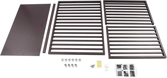 Air Conditioner Fence with Top Cover, 4 Panels 43.3 "L x 23.6 "W x 31.5 "H - Image 7