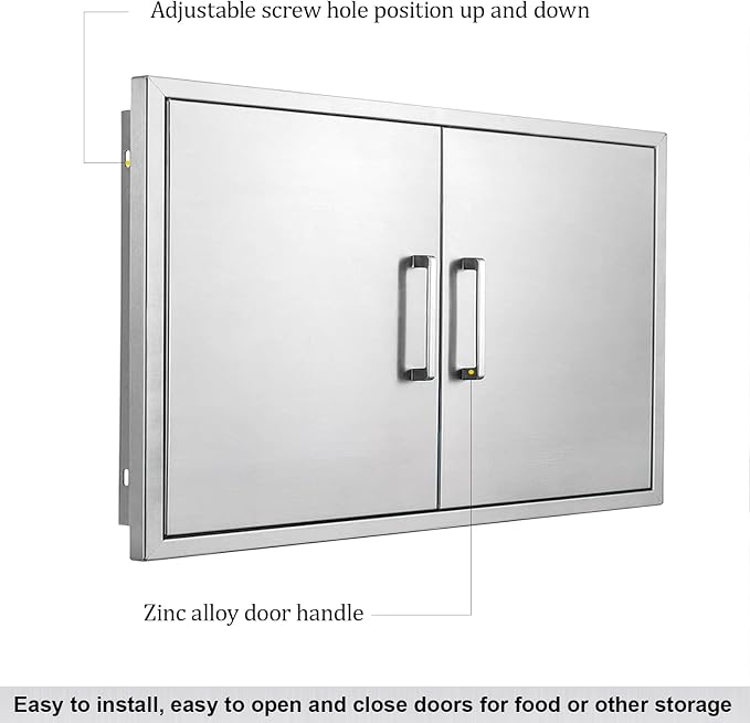 Outdoor Kitchen Door, Stainless Steel BBQ Double Door, Available - Image 5
