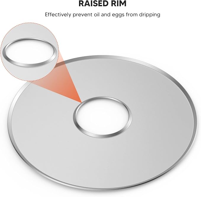 Stanbroil Round Griddle Insert for Weber 22" Kettle Charcoal Grills, Stainless - Image 3