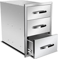 Outdoor Kitchen Drawers, Flush Mount Triple Access BBQ Drawers by OLIPIC