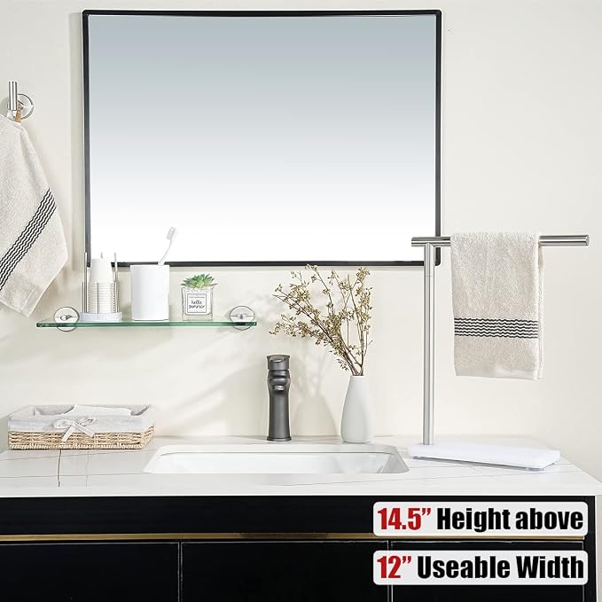JQK Hand Towel Holder Stand Brushed, Modern Tree Rack Free Standing - Image 3