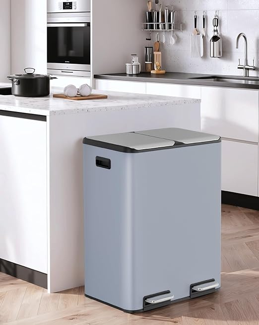 Arlopu 16Gal Dual Trash Can w/2 Built-in Box - Image 9
