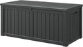 NUNU LAB 120 Gallon Outdoor Storage Box, Resin Large Sturdy Deck Box, Backyard by NUNULAB