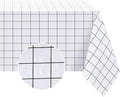 Romanstile Rectangle Vinyl Tablecloth, 100% Waterproof Oil-Proof Checkered by Romanstile