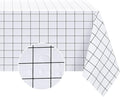 Romanstile Rectangle Vinyl Tablecloth, 100% Waterproof Oil-Proof Checkered by Romanstile