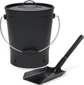 INNO STAGE Ash Bucket with Lid and Wood Handle Coal Shovel, Ash Carrier Pail by INNOSTAGE