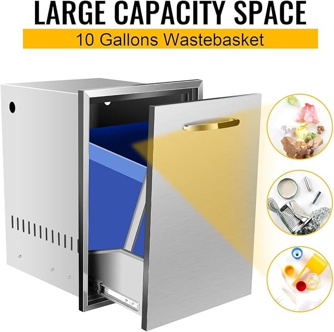 Outdoor Kitchen Drawers, Box Frame Style Flush Mount BBQ Drawer w/Stainless - Image 4