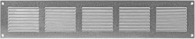 Repa Market Air Vent Cover 20x4 Inch Black Galvanized Steel Louvered Grill Cover by RepaMarket