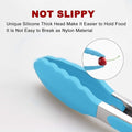 Tongs 4-Pack Blue 304 Stainless Steel Locking Grill Tongs